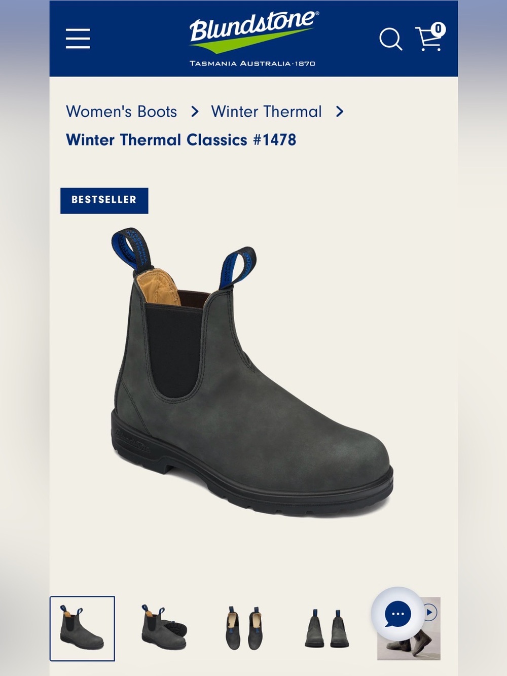 Blundstone Winter Thermal Chelsea Boots - Rustic Black